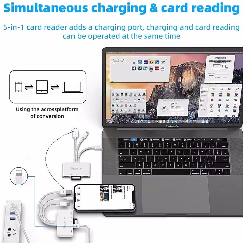 5 In 1 SD Card Reader USB HUB For iPhone iPad MacBook USB 3.0 Type C to SD TF Card Memory Reader Flash Drive OTG Adapter 2026 - $22.99 –P6