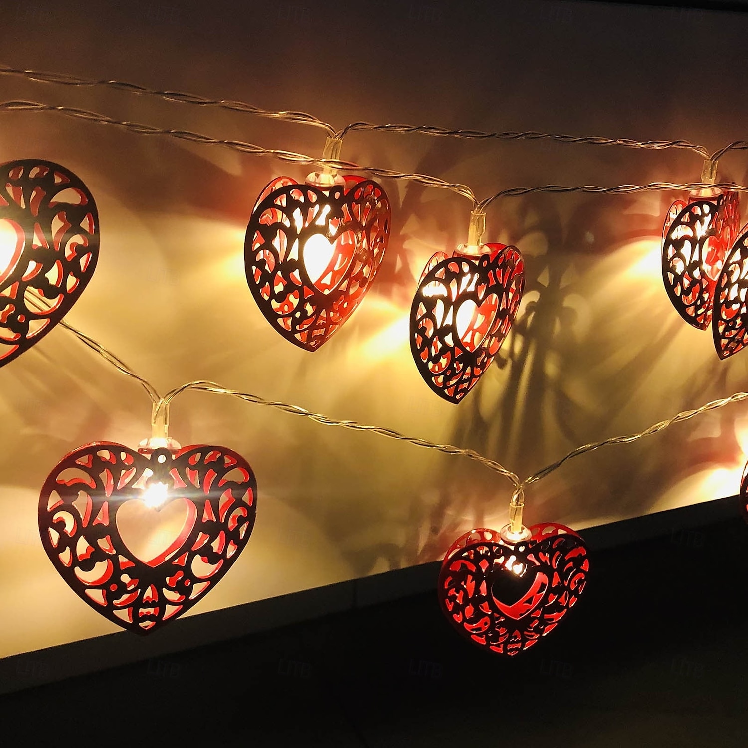 1pc Valentine's Day Love String Lights 1.65M-10Leds/3M-20Leds Battery Box USB Power Supply Valentine's Day Mother's Day Christmas New Year Indoor Atmosphere Decoration Light String 2025 - $9.49 –P2
