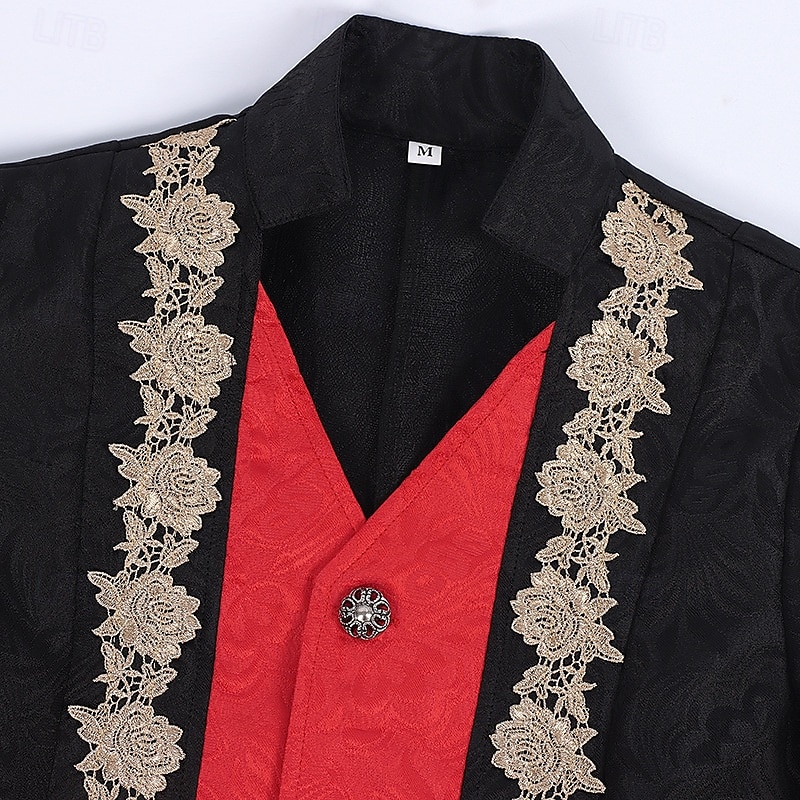 Punk & Gothic Medieval Renaissance Coat Jacket Tailcoat Prince Gentleman Women's Royal Steampunk Halloween Masquerade Event / Party Masquerade Adults' Coat 2025 - $55.99 –P4