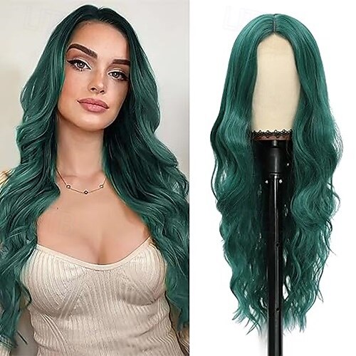 parrucca lunga parrucche ondulate per donne parte centrale parrucche ricce parrucca sintetica riccia naturale parrucche cosplay in fibra resistente al calore per uso quotidiano alle feste del 2025 a $19.99 –P5