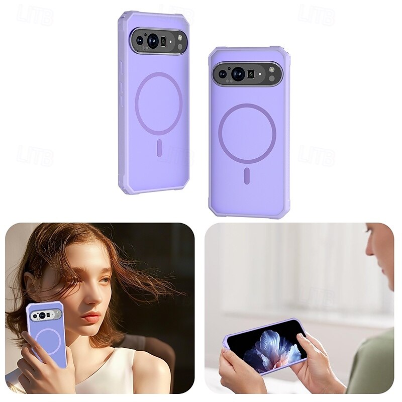 τηλέφωνο tok Για Pixel 9 Pro Pixel 9 Pro XL Pixel 9 Πίσω Κάλυμμα Μαγνητική Υποστήριξη ασύρματης φόρτισης Ανθεκτική σε πτώσεις Ρετρό TPU 2025 - $16.99 –P9