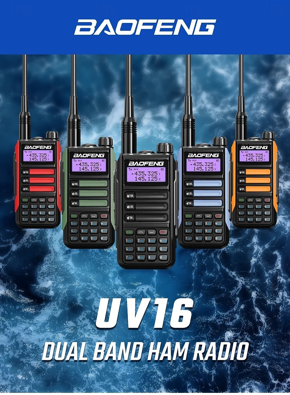 1PC Walkie-Talkie Tri Band Professional Hunting Ham Waterproof Long Range Type-C Charger VHF UHF Two Way Portable Radio 2025 - $95.99 –P1