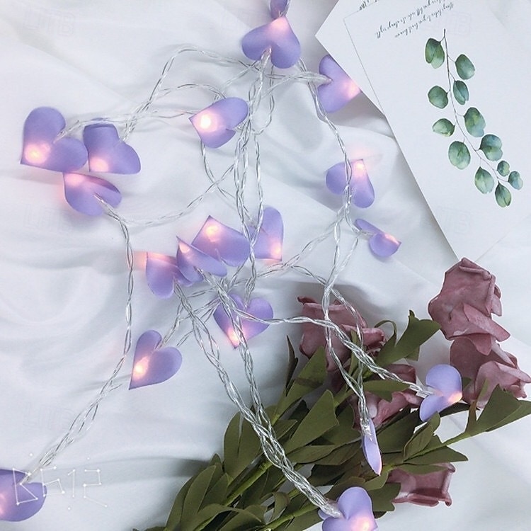 1ks řetězová světla ve tvaru srdce 3m 20 LED pro svatby na Valentýna vnitřní venkovní  & sváteční dekorace 2025 - $8.99 –P4