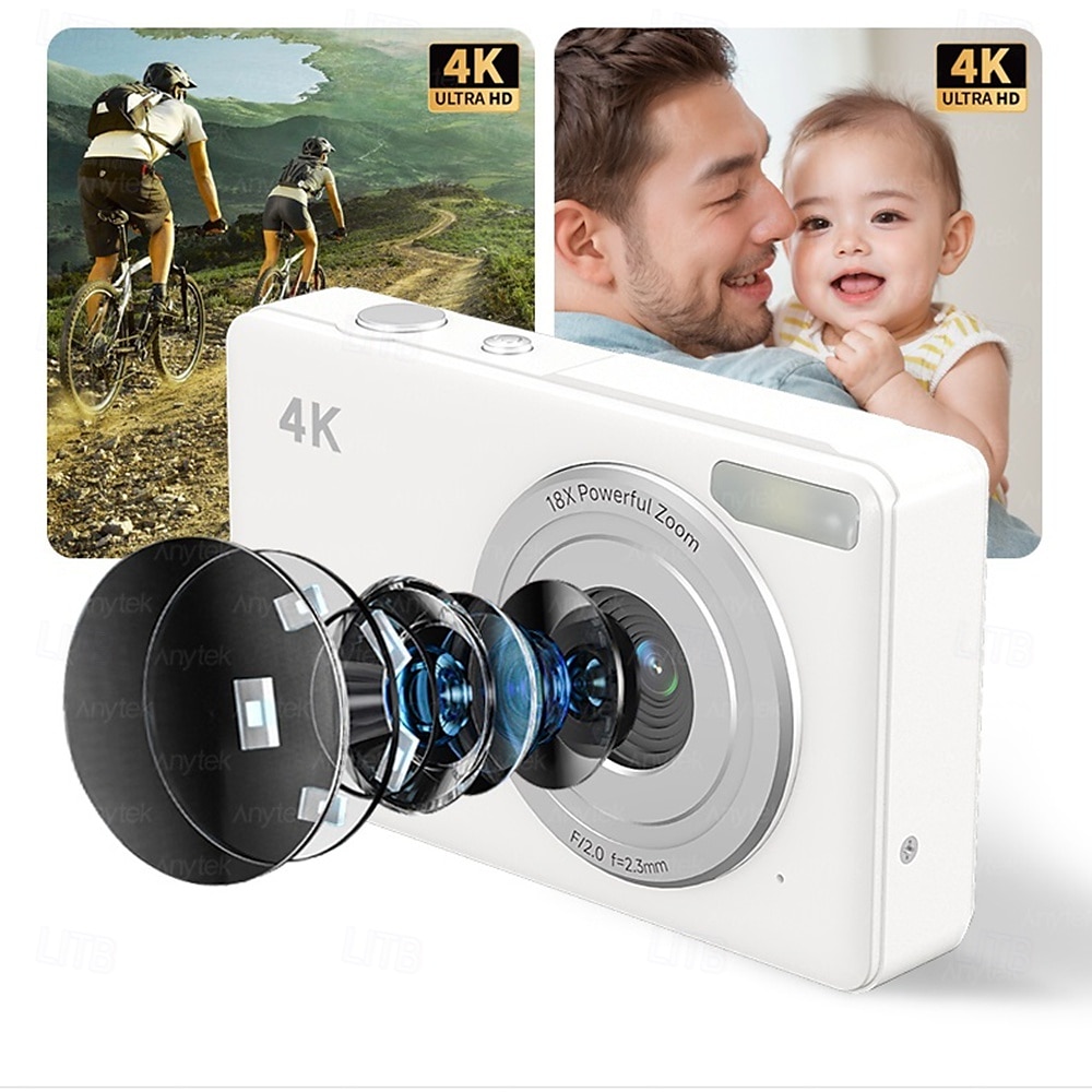Digital Camera FHD Video Camcorder Point and Shoot Camera Digicam 18X Zoom Portable Vlogging Camera for Travel 2025 - $81.99 –P11