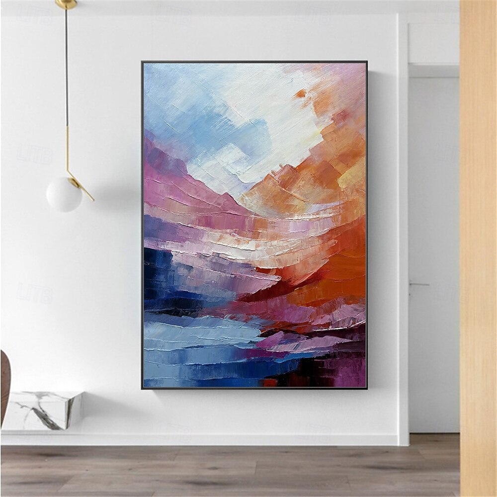 Mintura Handmade Abstract Landscape Oil Paintings On Canvas Modern Wall ...