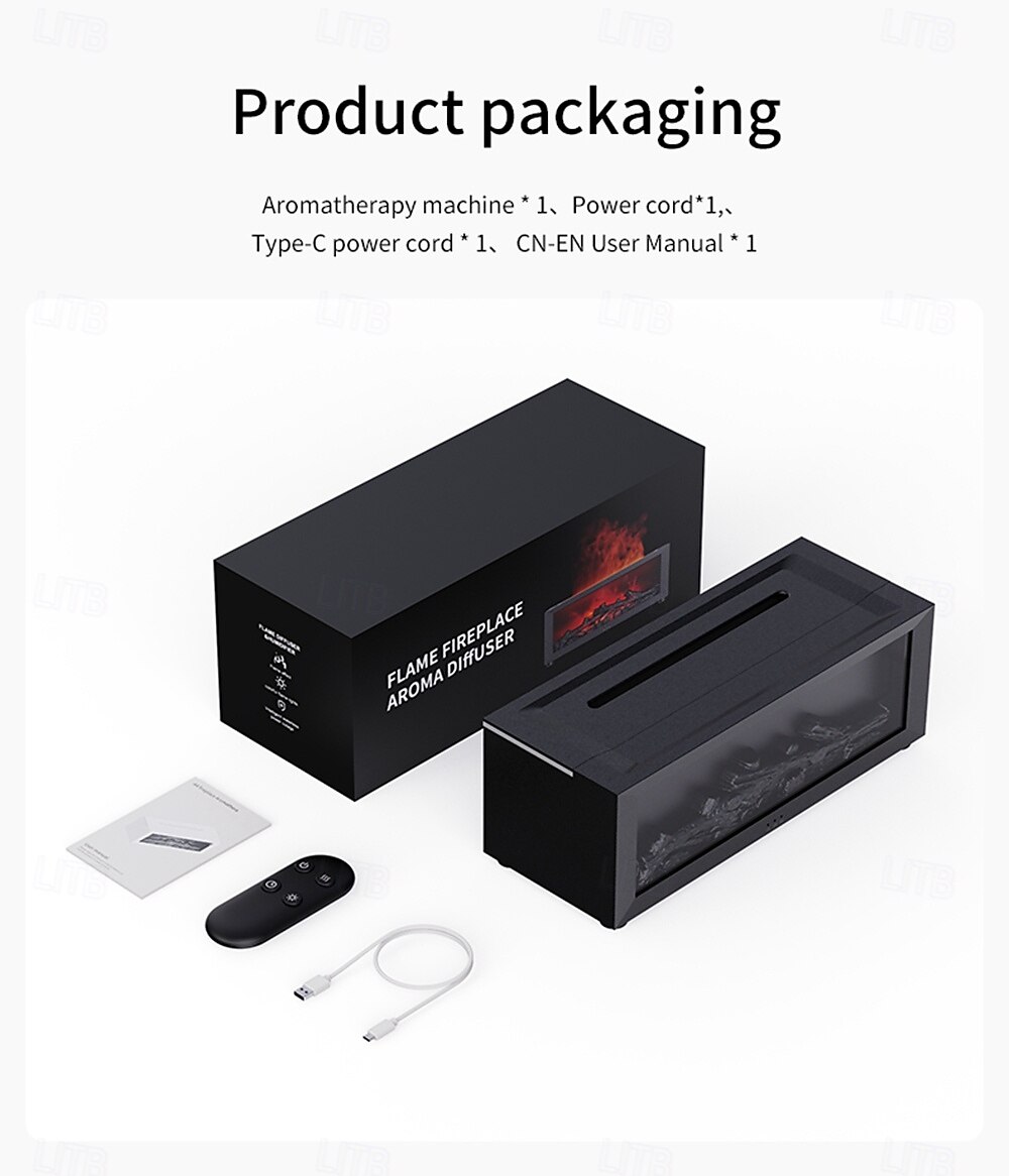 Flame Diffuser USB-Powered Simulated Flame Aroma Diffuser 7-Color Flame Oil Essential Aroma Diffuser with Remote 2025 - $42.99 –P15