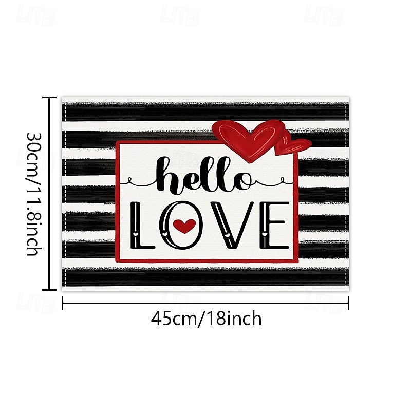 Valentine's Day Placemats Set of 4 Romantic and Decorative Table Mats Featuring Heart or Rose Patterns Durable and Heat-Resistant Perfect for Adding a Touch of Love to Your Dining Table Decor 2025 - $14.49 –P1