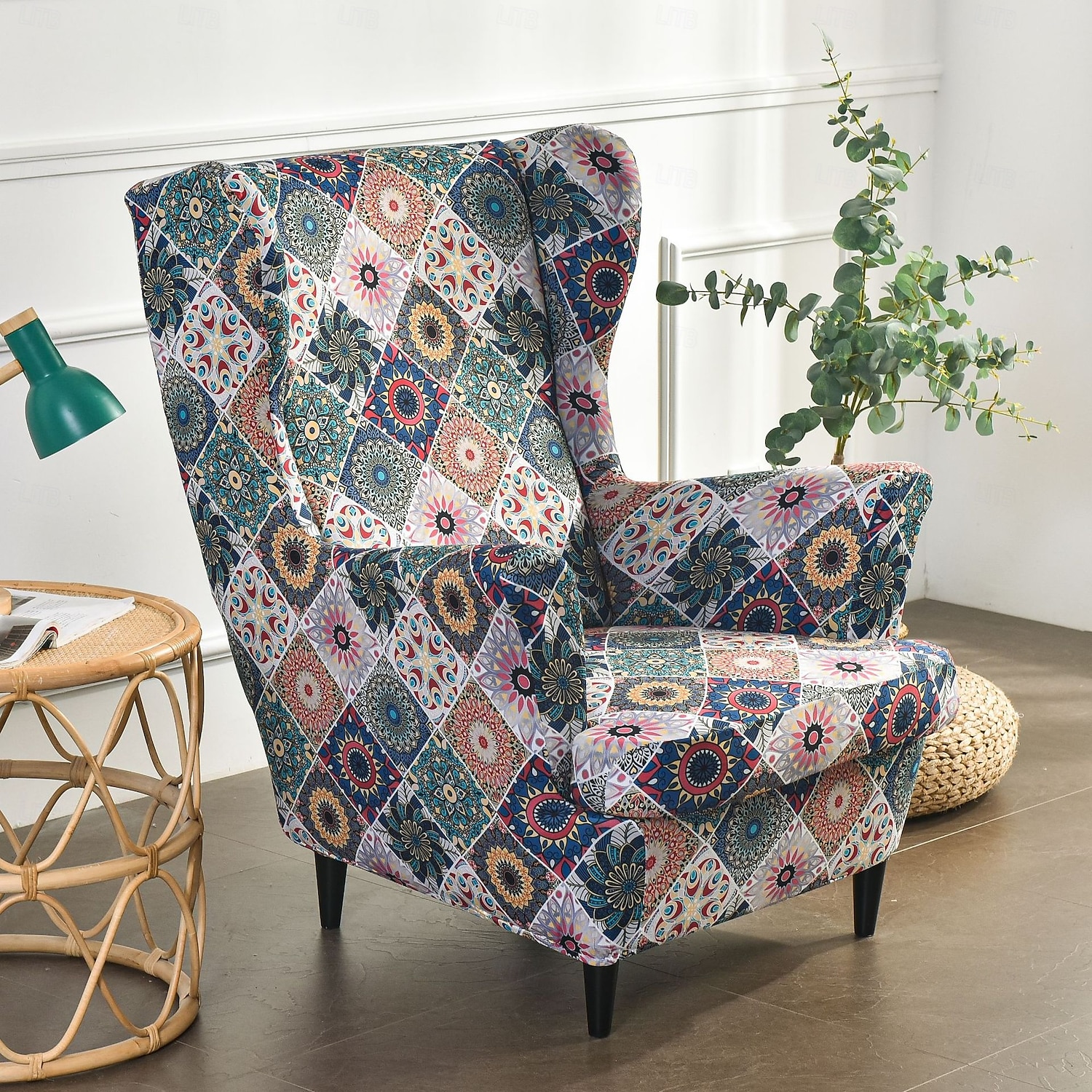 capa elástica para cadeira com encosto alto estampado capa para poltrona capa durável e elástica com design de estampa estilosa perfeita para proteger e refrescar sua cadeira com encosto alto ideal de 2025 por $18.99 –P23