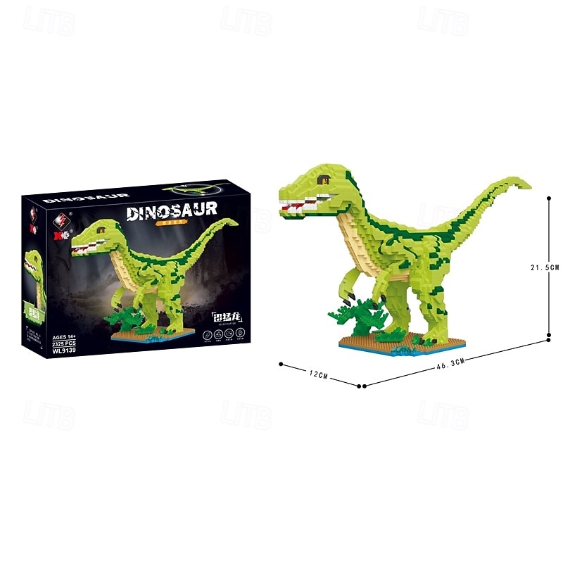 jurassic dinosaur micro δομικά στοιχεία 2325 τμχ velociraptor diy mini diamond blocks τούβλα παιχνίδι δεινόσαυρος για αγόρια ηλικίας 8-12 9 10 11 12 13 14 15 16 έφηβοι ενήλικες 2025 - $53.99 –P4