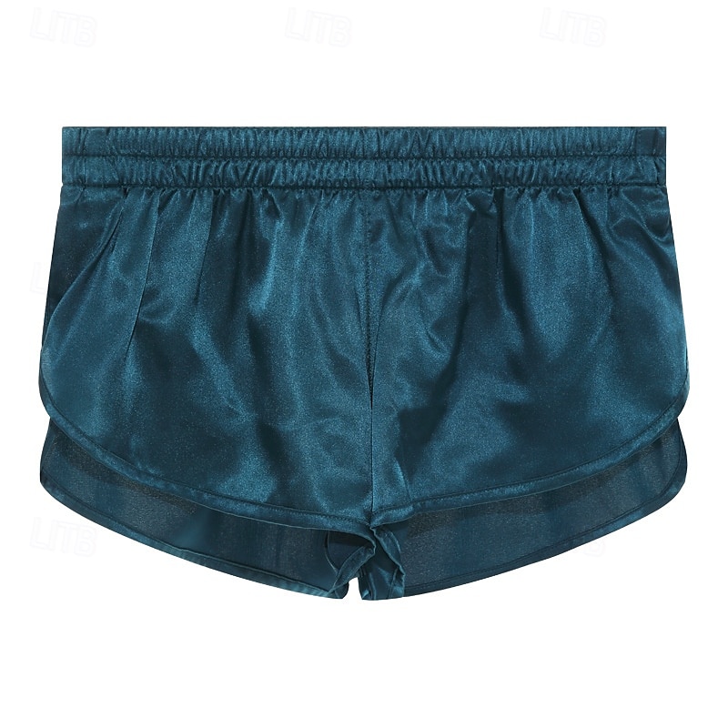 Per uomo 1 confezione Biancheria intima Boxer Miscela di fibre chimiche Traspirante Morbido Liscio Vita normale Argento Nero del 2025 a $18.99 –P11
