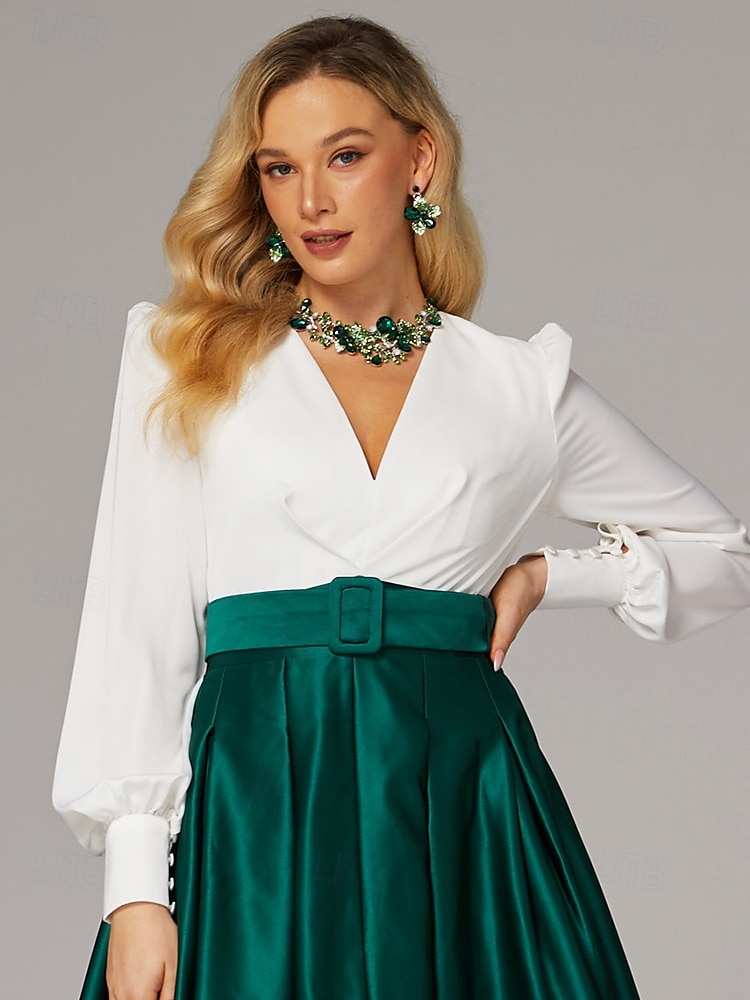 elegant grønn sommerfuglsmykkesett for kvinner – glitrende krystallkjede og øredobbersett med blomsterdesign for spesielle anledninger 2025 - $18.99 –P2