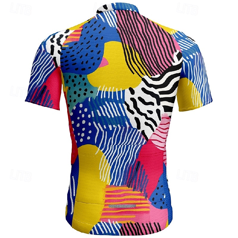 Homme Maillot Velo Cyclisme Manche Courte Cyclisme Tee-shirt Maillot avec 3 poches arrière VTT Vélo tout terrain Respirable Séchage rapide Conception anatomique Mèche Rouge vin Rouge Bleu Bloc de de 2025 ? $28.99 –P19