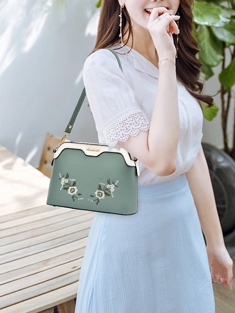 dámská květinová vyšívaná crossbody kabelka – elegantní kabelka přes rameno s nastavitelným popruhem, ideální pro běžné i formální příležitosti 2025 - $24.99 –P3
