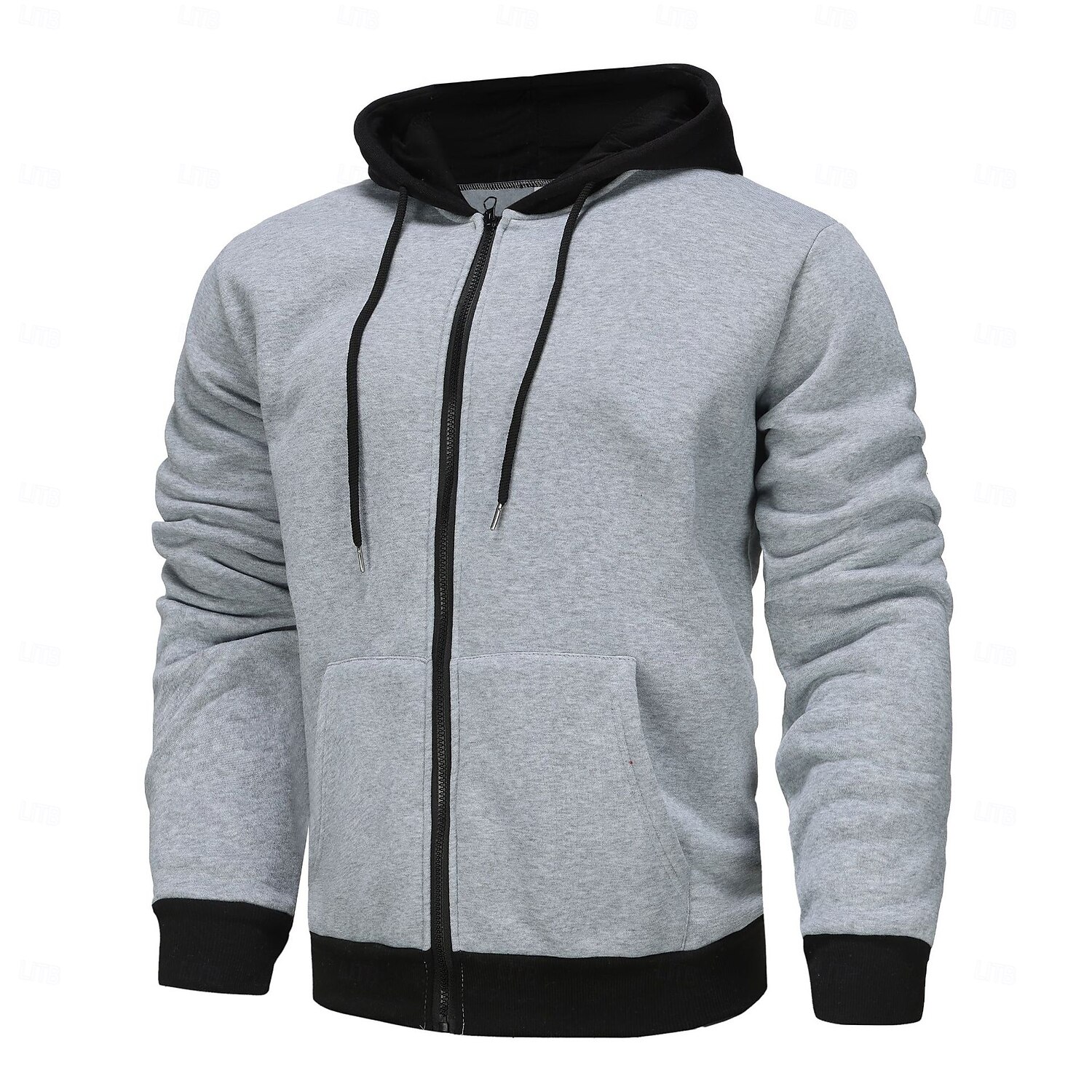 Per uomo Felpa con cappuccio e zip Felpa con cappuccio a zip intera Sherpa peloso Felpa con cappuccio in pile Nero Rosso Verde Grigio chiaro Grigio scuro Con cappuccio Liscio Zip Up Cerniera Tasche del 2025 a $25.99 –P4