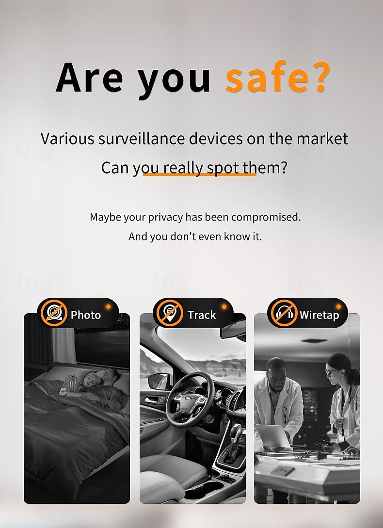 Hidden camera Infrared detector Anti-spy car GPS tracking listening device RF wireless signal scanner Gadget Security protection 2025 - $44.99 –P3