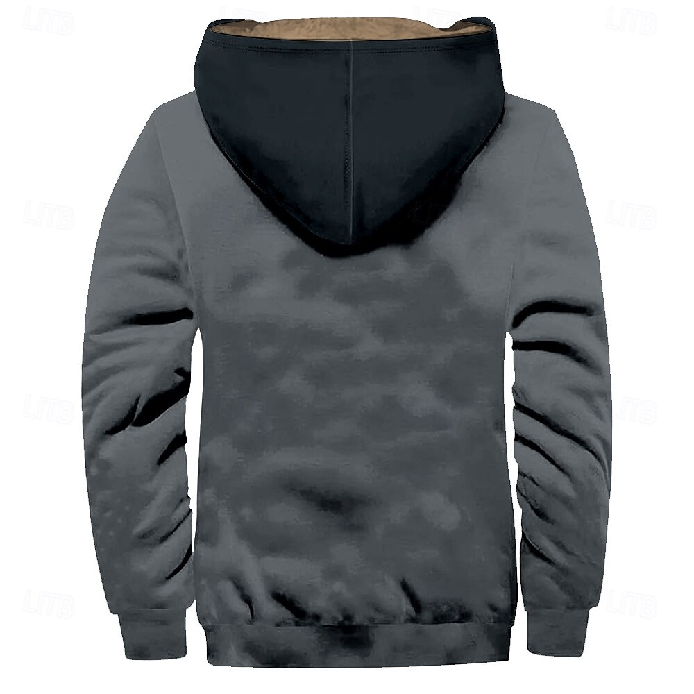 Men's Cowboy Fleece Hoodies Sweatshirt Outerwear Hooded Sweatshirt Hooded Fashion 3D Print Holiday Streetwear Blue Brown Zipper Pocket Fall Winter Designer 2025 - $40.99 –P4
