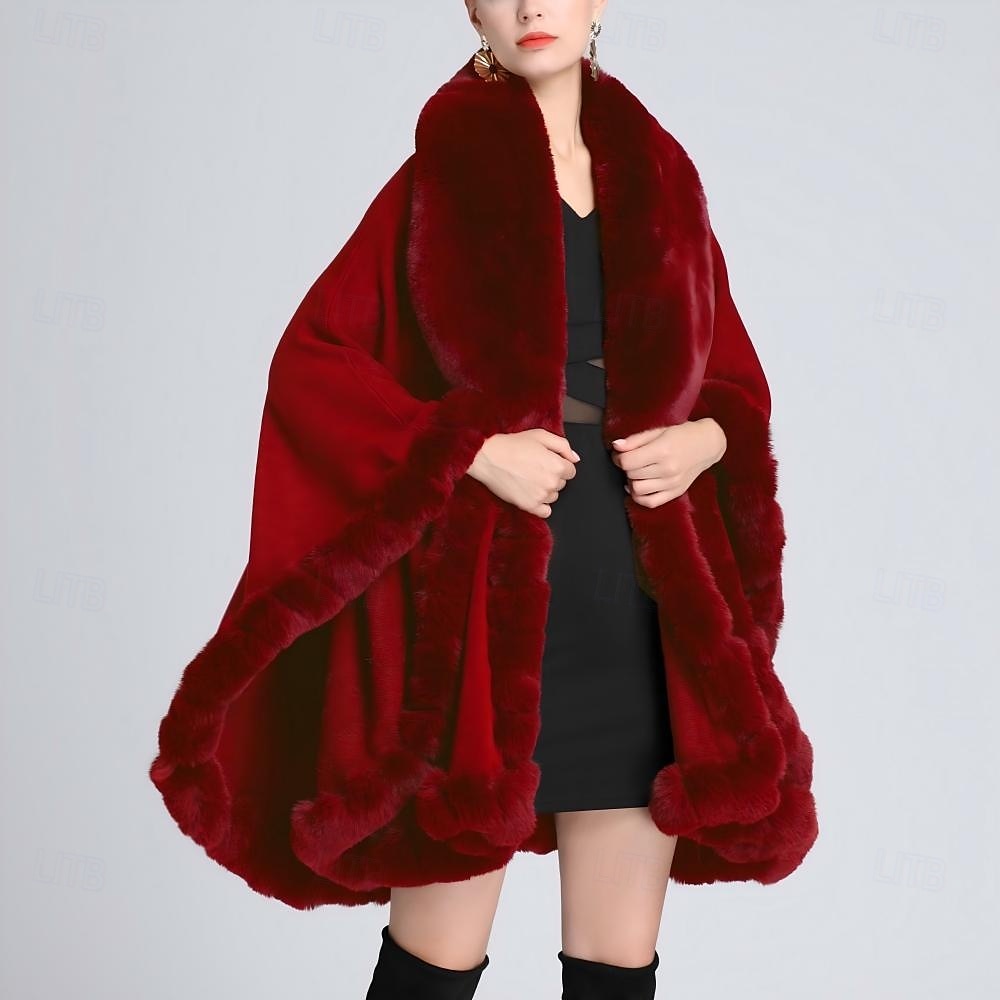 Châles en Fourrure Synthétique Élégant Mignon Femmes Manches Longues Fourrure de Lapin Châles de Mariage Avec Couleur Pure Pour Printemps Formelle de 2025 ? CAD $115.99 –P5