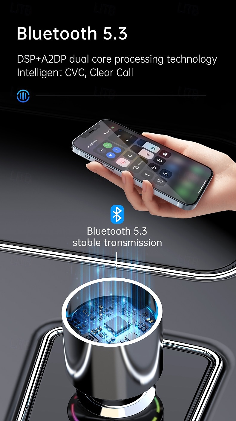 FM Transmitter With Car MP3 Player Fast Charging QC 3.0 Hand-free Call Dual PD Charger Bluetooth 2025 - $43.99 –P2