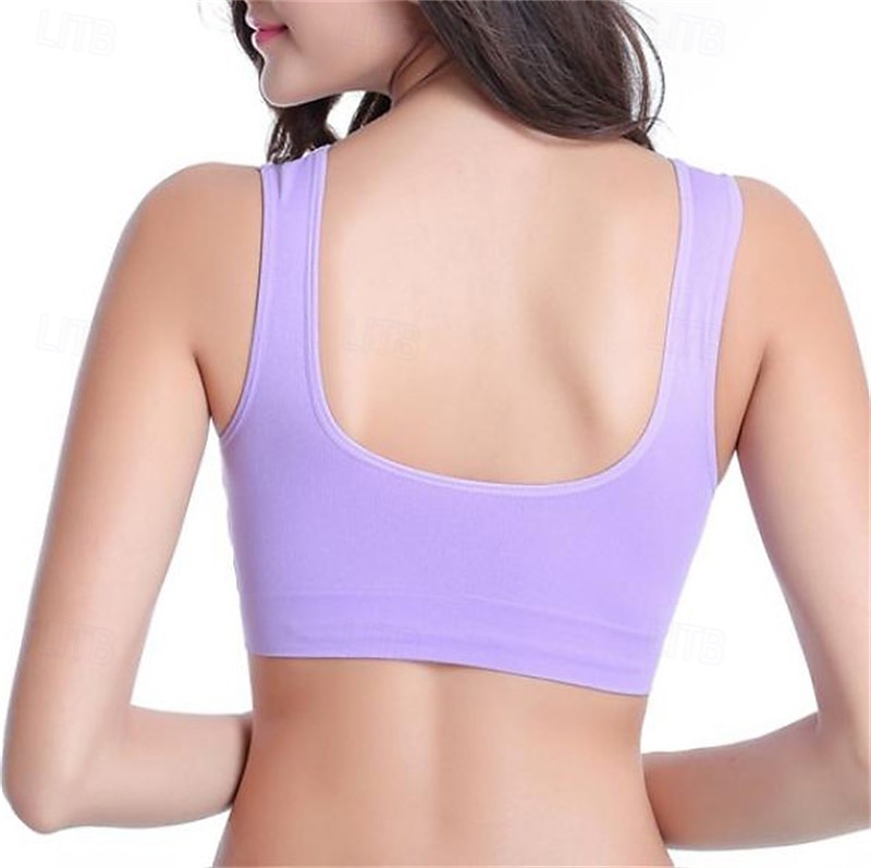 Per donna Reggiseno Intimo / Maglia Intima Top reggiseno Comodo Traspirante Resistente agli urti Imbottitura rimovibile Senza ferretto Semplice Sport Abbigliamento sportivo Rosa chiaro Blu chiaro del 2025 a $10.49 –P6