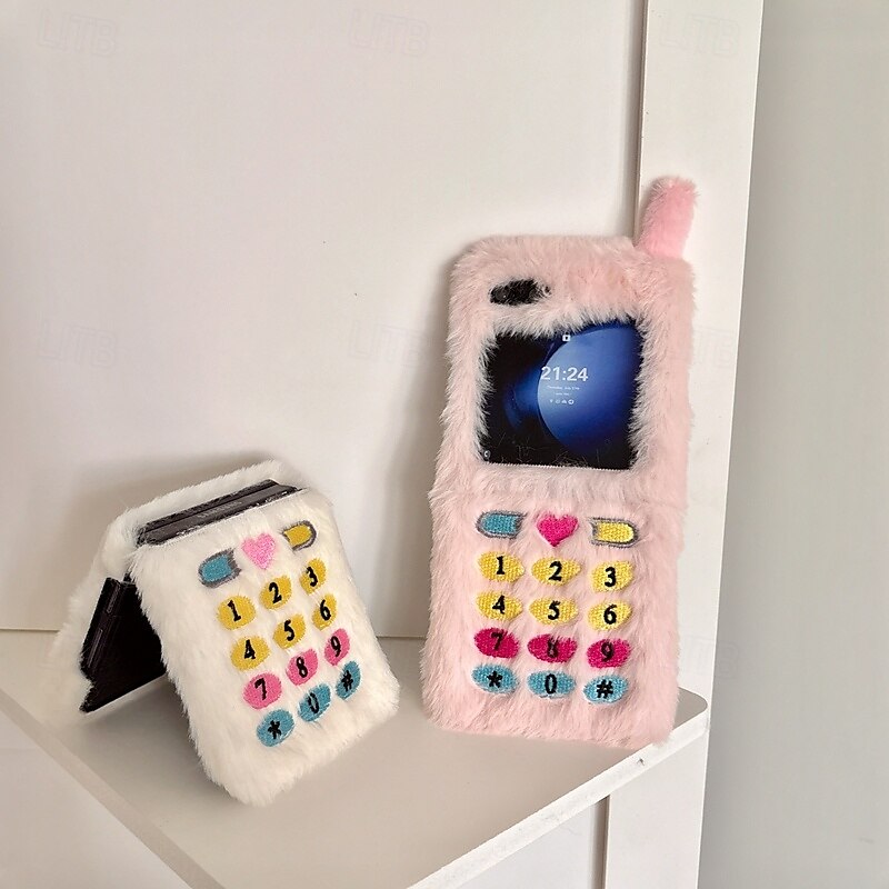 telefone Capinha Para Z Flip 7 Z Virar 6 Z Flip 5 Z Flip 4 Z Flip 3 Capa traseira Antichoque Retro Felpudo de 2025 por $19.99 –P6