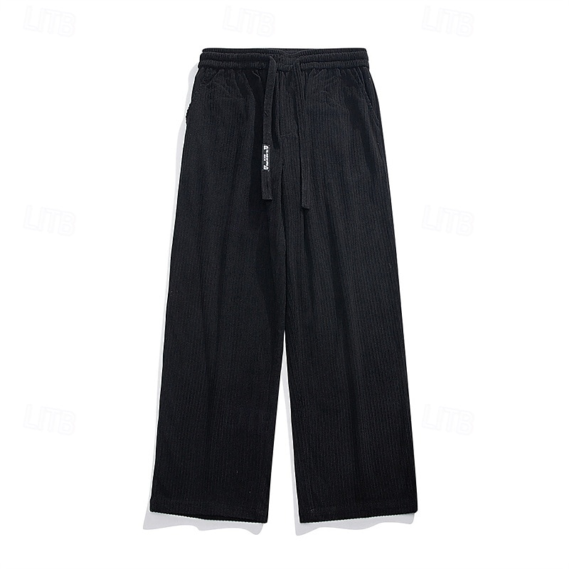Per uomo Pantaloni di velluto a coste Pantaloni Pantaloni casual A cordoncino Vita elastica Gamba dritta Liscio Comfort Caldo Lunghezza intera Esterno Informale Giornaliero Sportivo Di tendenza Nero del 2025 a $22.99 –P5