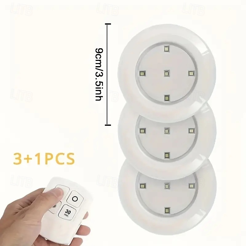 3pcs LED Touch Light Kit, LED Cabinet Light Wireless & Dimmable Warmwhite White for Bedrooms, Kitchens, Hallways 2025 - $13.49 –P1