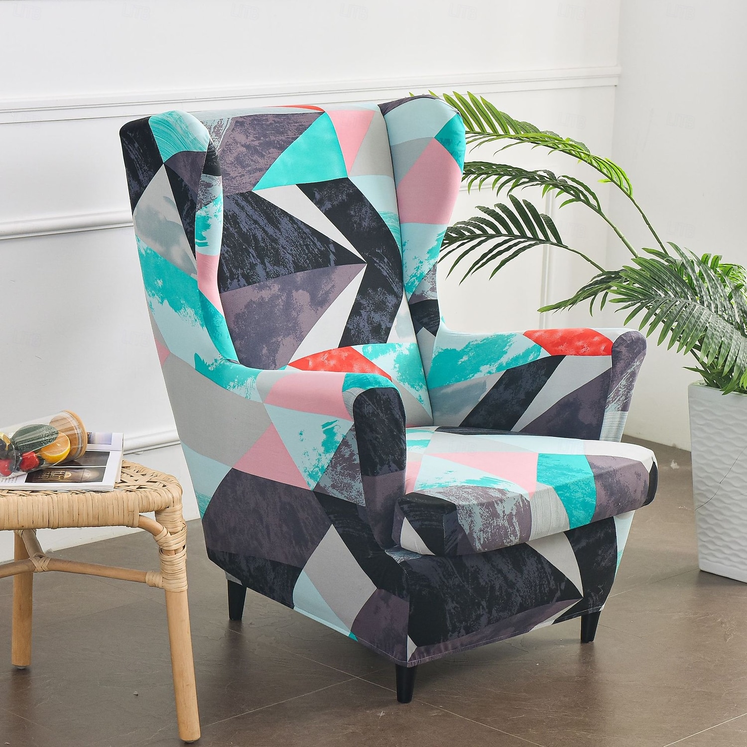 capa elástica para cadeira com encosto alto estampado capa para poltrona capa durável e elástica com design de estampa estilosa perfeita para proteger e refrescar sua cadeira com encosto alto ideal de 2025 por $18.99 –P24