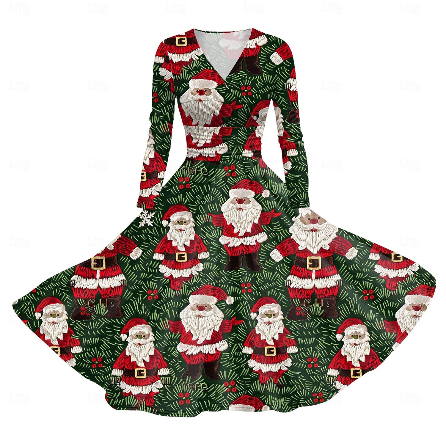 Rochie A-Line Rochie de Crăciun Crăciun Pentru femei Crăciun Mascaradă Ajunul Craciunului 1950 Adulți Crăciun Petrecere Revelion Rochie 2025 - $27.99 –P4