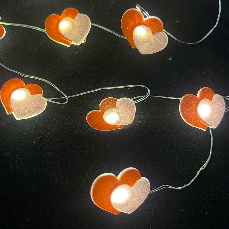 elegant bryllupsfest mottakelse valentinsdag led fe-lys – 2m 20led røde lepper kobbertråd, batteridrevet for hjemmeinnredning 2025 - HUF 2852 –P9