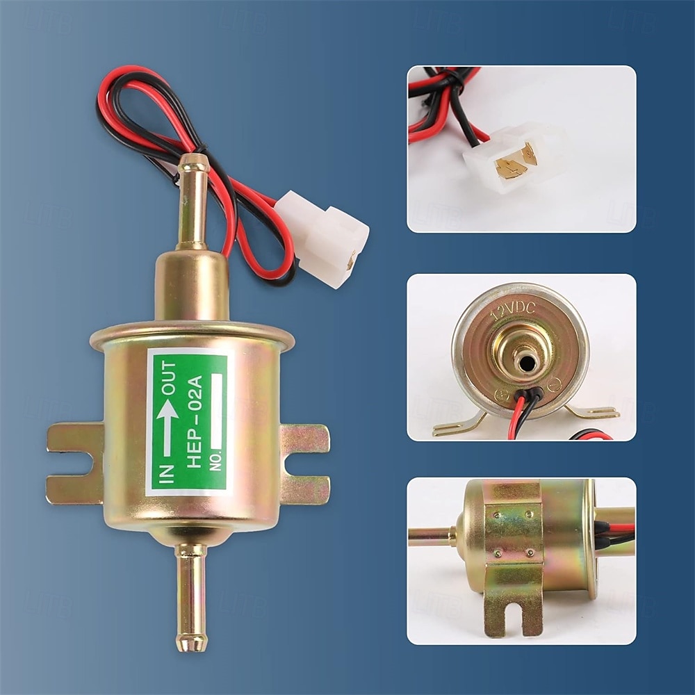 Kit de pompe à carburant électrique universelle 12 V/24 V 3-6 psi basse pression avec filtre à carburant 6,56 pi 5/16" de diamètre intérieur Remplacement de la conduite de carburant pour carburateur de 2025 ? $29.99 –P5