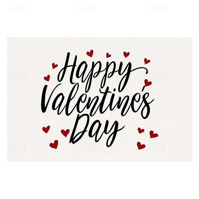 Valentine's Day Placemats Set of 4 Romantic and Decorative Table Mats Featuring Heart or Rose Patterns Durable and Heat-Resistant Perfect for Adding a Touch of Love to Your Dining Table Decor 2025 - $14.49 –P7