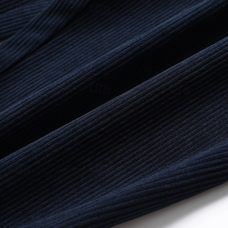 Homens Social Calças de Veludo Calças chinês Bolsos Com Cordão Cintura elástica Côr Sólida Conforto Formal Festa Trabalho Moda Estilo Clássico Preto Azul Marinha Micro-Elástica de 2025 por $18.99 –P14