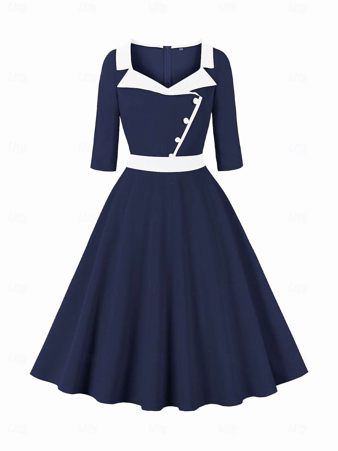 Retro Vintage 1950er Vintage-Kleid Kleid A-Linie Damen Karneval Neujahr Maskerade Alltagstauglich Junggesellinnenabschiedsparty Erwachsene Kleid 2025 - $37.99 –P4