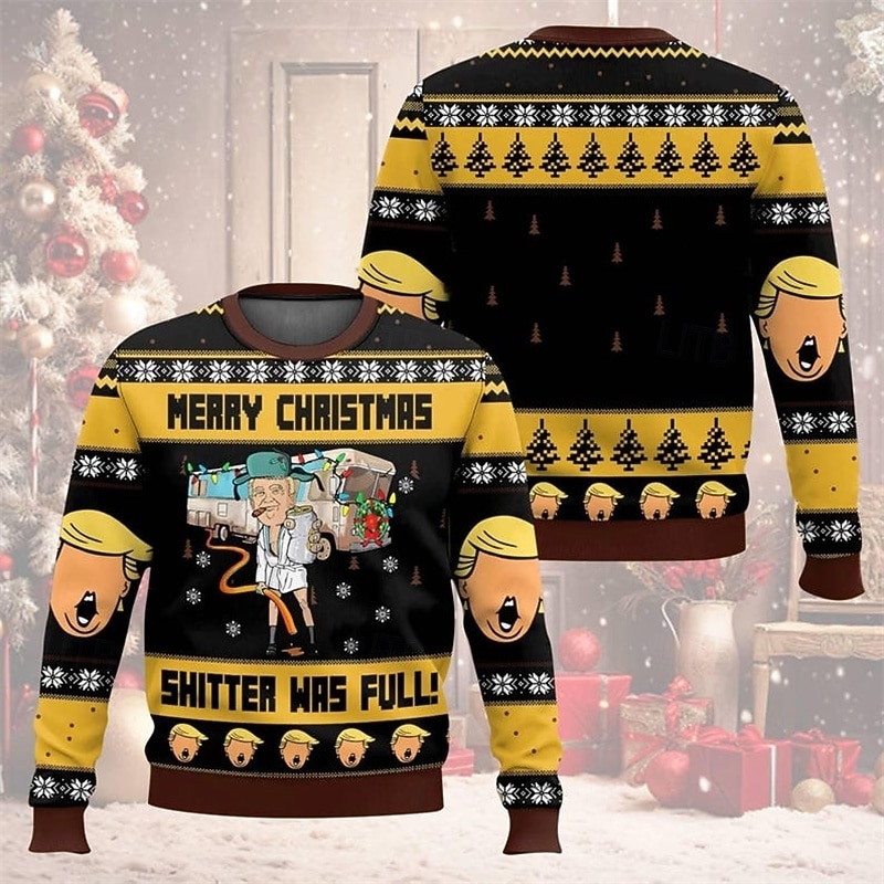 Mikulás Adu Pullover Vicces karácsonyi pulóver 3D Karácsony Vicces Kompatibilitás Páros Férfi Női Felnőttek Karácsony Farsang 3D nyomtatás Parti Fesztivál 2025 - $26.99 –P1