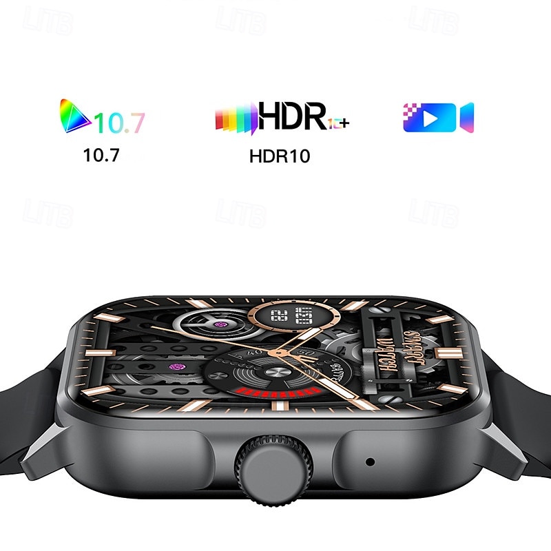 Reloj inteligente ZW36A (DAFIT) con pantalla táctil completa de 1,83" y codificador, resistente al agua, monitorización de la salud deportiva, oxígeno en sangre, presión arterial, frecuencia cardíaca 2025 - $33.99 –P7