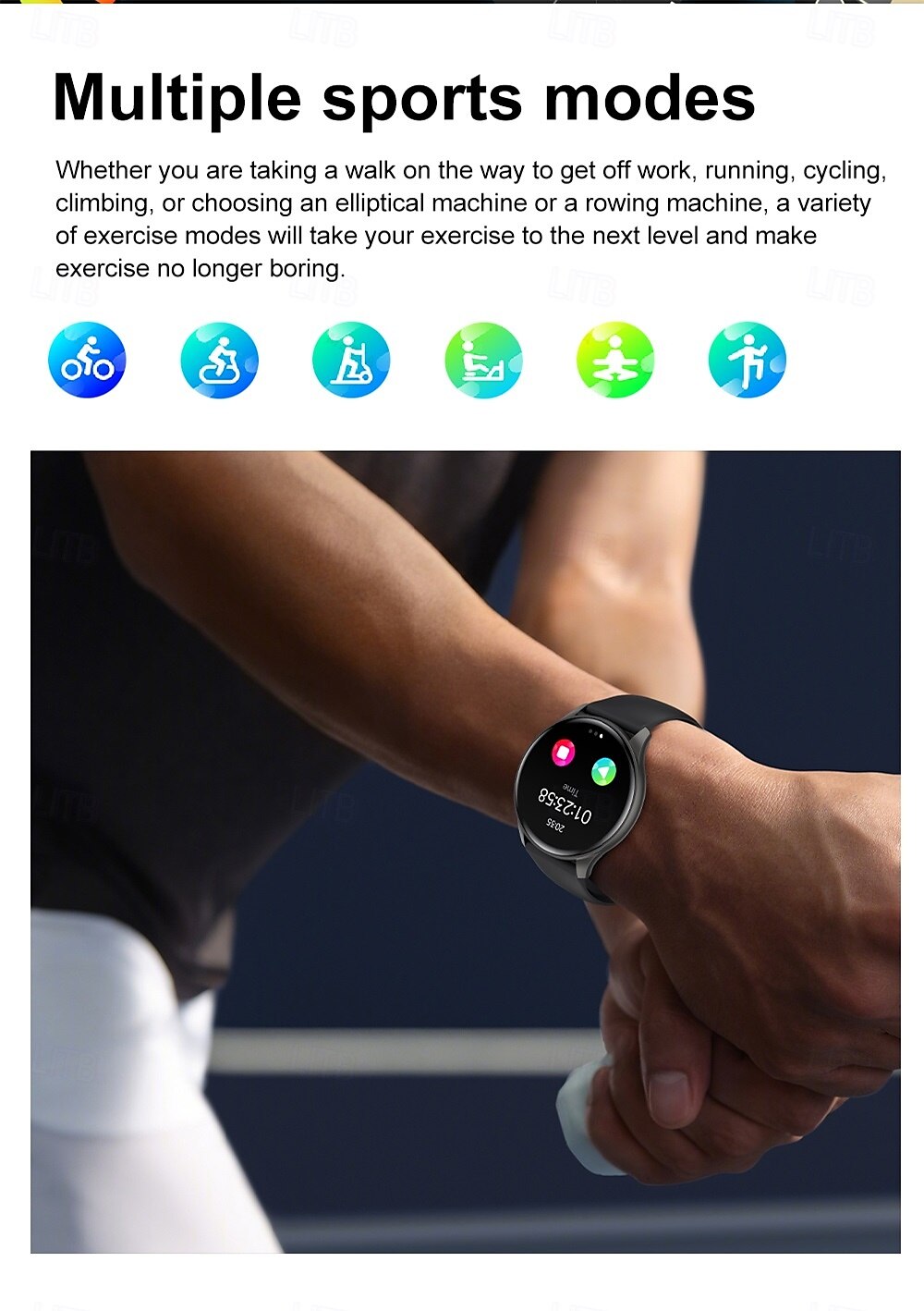 696 ZW60 Smart Watch 1.43 inch Smart Band Fitness Bracelet Bluetooth Pedometer Call Reminder Sleep Tracker Compatible with Android iOS Women Men Hands-Free Calls Message Reminder IPX-0 44mm Watch Case 2025 - $39.99 –P6