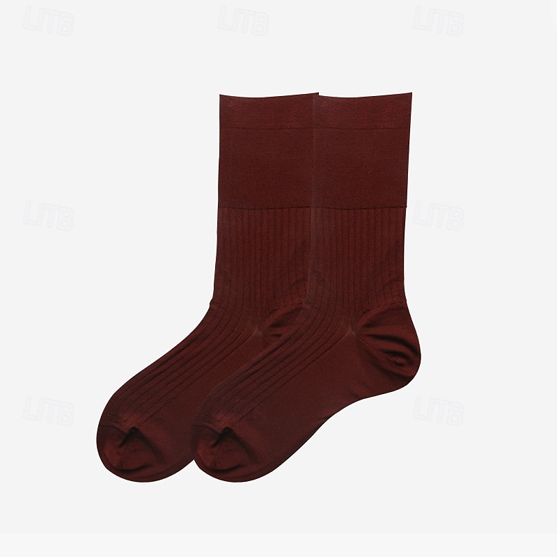 Herren 1 Paar Socken Schwarz Marinenblau Farbe Einfarbig Formell Hochzeit Jahrestag Dünn Frühling & Herbst Strickware Elegant 2025 - $12.99 –P2