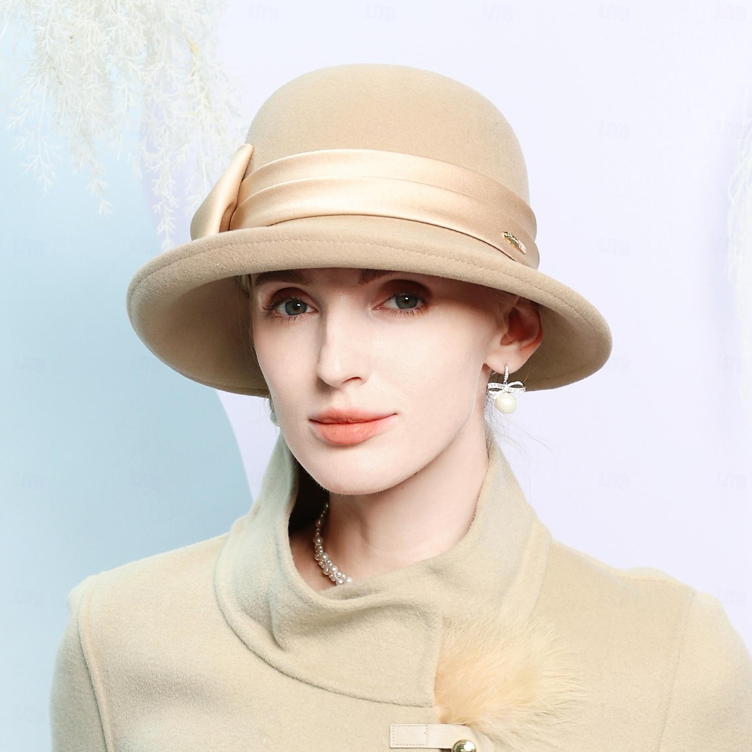 hattar 100 % ull bowler / cloche hatt fedorahatt bröllop tefest elegant bröllop med pilbåge skarvning huvudbonader huvudbonader 2025 - $42.99 –P3