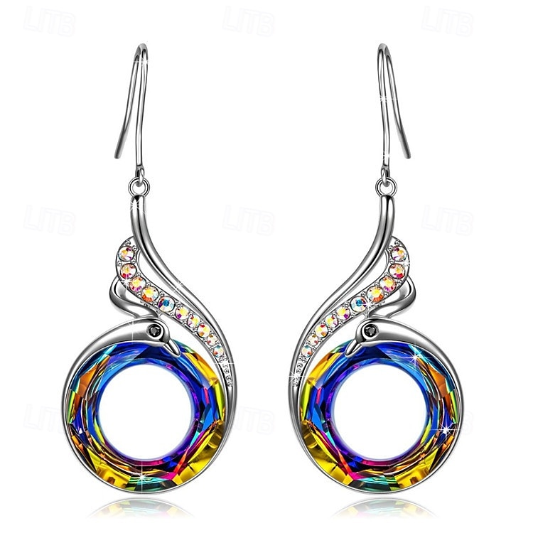 Boucle d'Oreille Créoles Le style rétro Séries de totem Des boucles d'oreilles Bijoux Bleu / Violet / Vert Pour Soirée 1 paire de 2025 ? $23.99 –P1