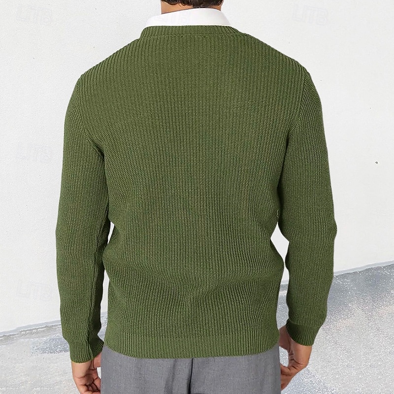 Per uomo Cardigan Maglione Cardigan Maglione corto Cavo lavorato a maglia Maglia Standard Bottone giù Liscio A V Di tendenza Classico Da tutti i giorni Appuntamento Abbigliamento Autunno inverno Nero del 2026 a $44.99 –P3
