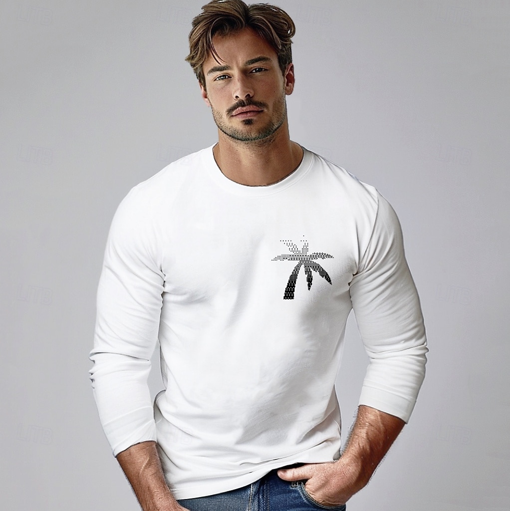 Per uomo Maglietta grafica Stile casual Stile classico Palma Girocollo Abbigliamento Altre stampe All'aperto Vacanza Streetwear Quotidiano Sportivo Manica Lunga Moda Cool Quotidiano Elegante Semplice del 2025 a $23.99 –P1