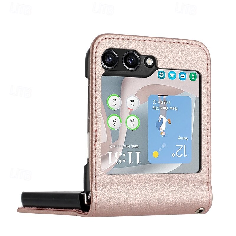 телефон Кейс для Назначение SSamsung Galaxy Z-флип 6 Z Flip 5 Z Flip 4 Z Flip 3 Откидная крышка Защита от удара Ретро ПК Кожа PU 2025 - $15.99 –P10