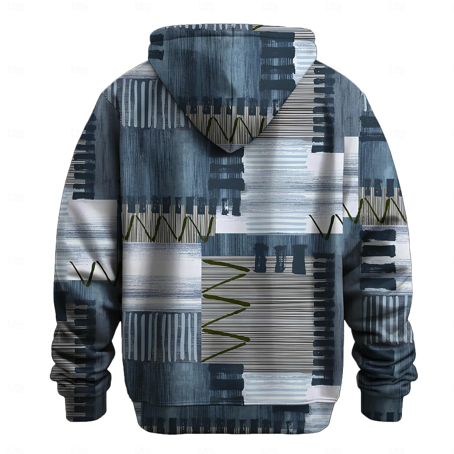 Homens Xadrez Moletons Moletom Casacos Moletom com capuz Gola Redonda Moda Impressão 3D Festa Feriado Streetwear Azul Com Cordão Outono Inverno Designer de 2025 por $29.99 –P2