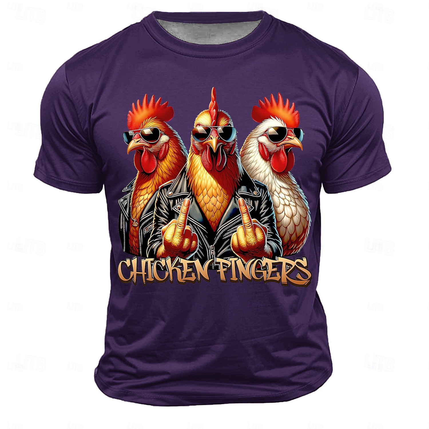 Herr Tupp T-shirt Kortärmad T-shirt 3D-tryck Rund hals Skjorta Mode Fritids- Gata Utomhussport Dagligen Svart Vit Rubinrött Sommar Vår Kläder S M L XL XXL XXXL 2025 - $17.99 –P6