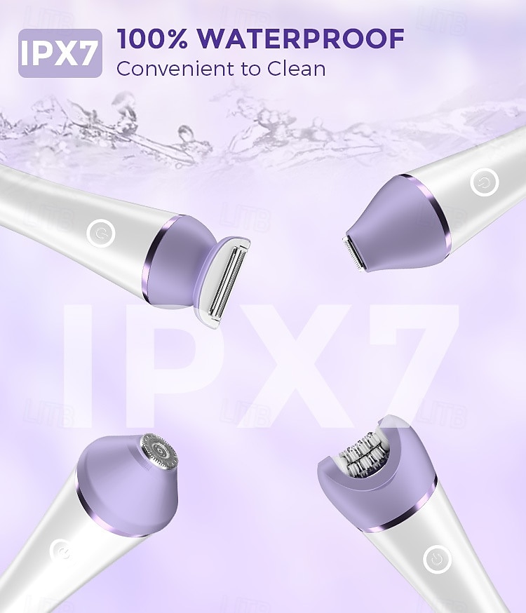 4-in-1 ipx7 vedenpitävä sähköinen karvanpoistoaine epilaattori parranajokone bikinitrimmeri yksityiskohta parranajokone 2025 - $51.99 -P4