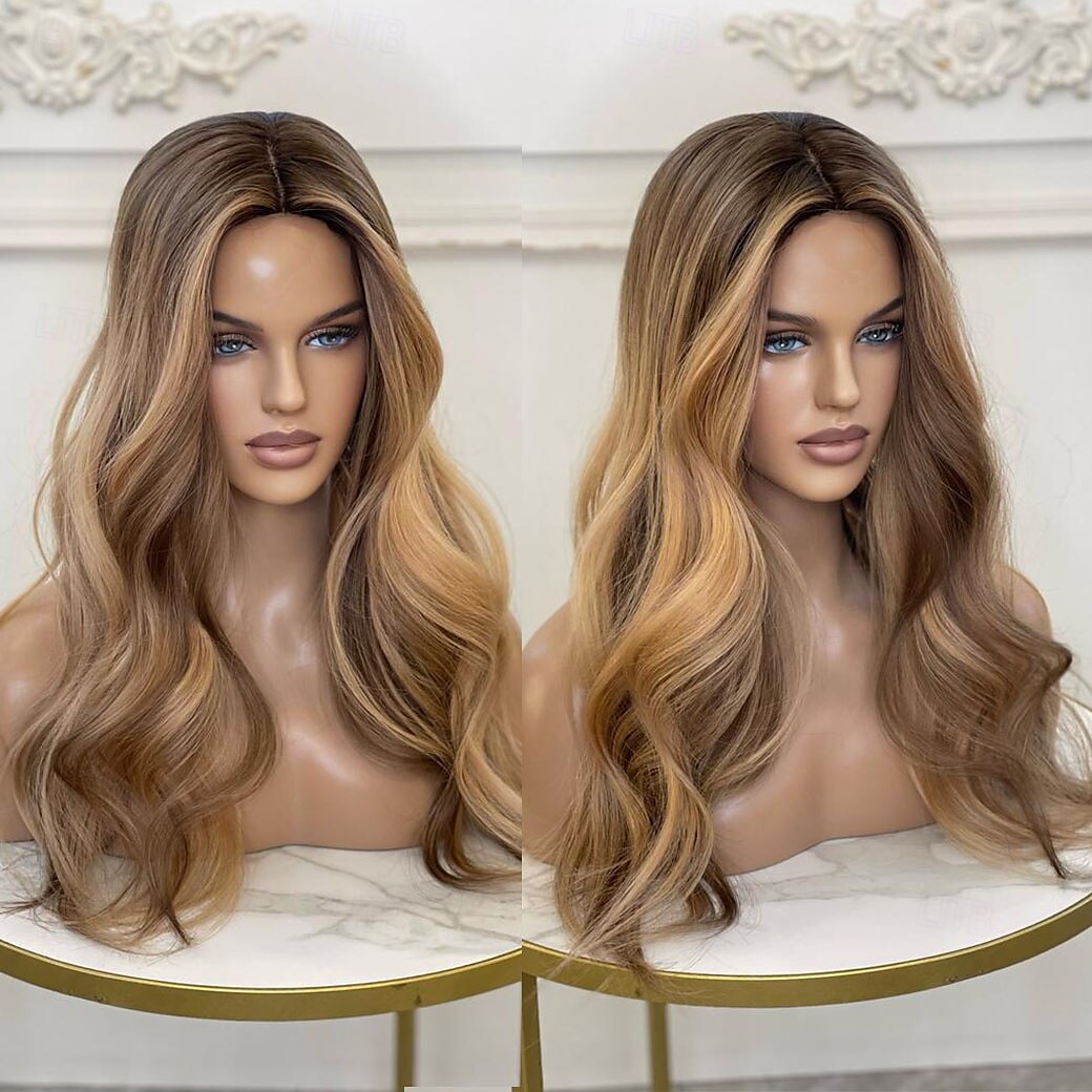 Cabelo humano remy Fechamento 5x5 13x4 Lace Front Peruca Parte do meio Cabelo Brasileiro Ondulado Multi Cores Peruca 130% 150% Densidade do Cabelo com o cabelo do bebê Cabelo Ombre Cabelo com Luzes de 2025 por $294.49 –P4