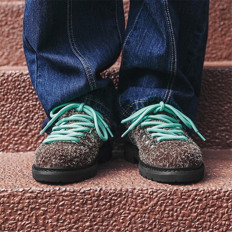 chaussures de randonnée en daim marron pour hommes - style vintage avec design à lacets roses et semelle durable pour les aventures en plein air de 2025 ? $64.99 –P4