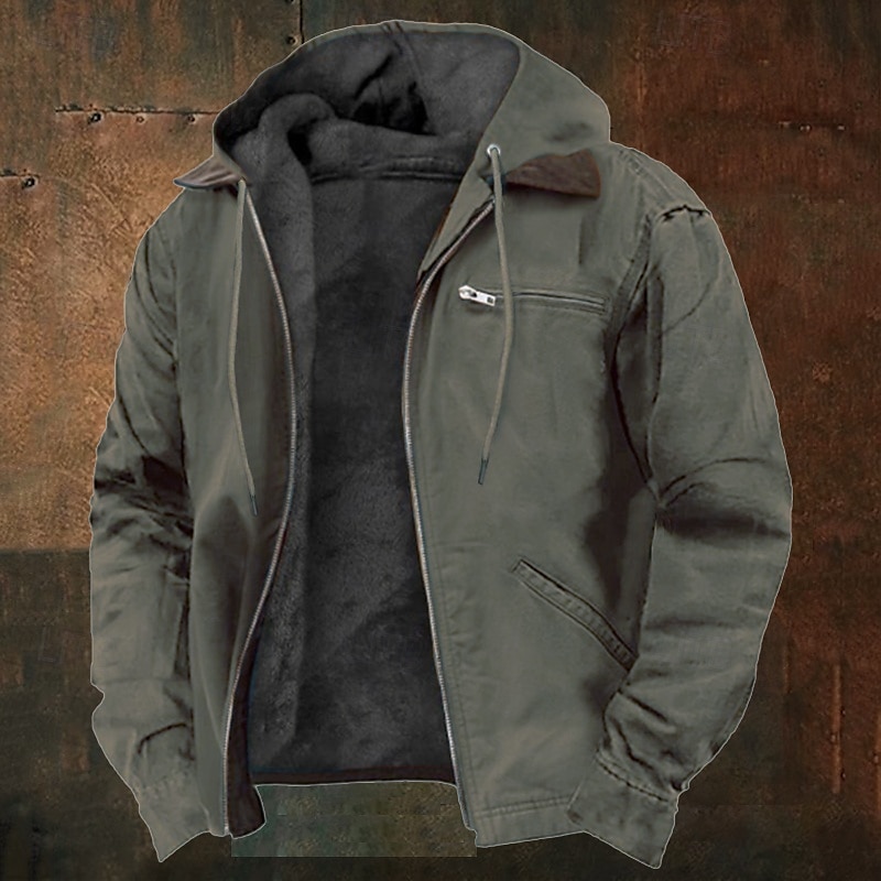 Per uomo Felpa con cappuccio e zip Felpa con cappuccio a zip intera Sherpa peloso Giacca in pile Felpa con cappuccio in pile Blu Marrone Verde Grigio Con cappuccio Liscio Zip Up Cerniera Tasche del 2025 a $50.99 –P11