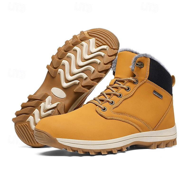 botas de inverno masculinas impermeáveis e isoladas com sola de borracha antiderrapante e forro de pele sintética para caminhadas ao ar livre de 2025 por $64.99 –P1
