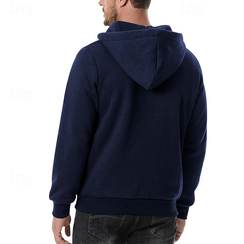 Pánské Kapuce Mikina se zipem na čtvrtletí Bílá Kapuce Bez vzoru Denní Sporty a outdoor Dovolená Šik ven Chladný Na běžné nošení Jaro & podzim Oblečení Mikiny s kapucí Mikiny Dlouhý rukáv 2026 - $28.99 –P2